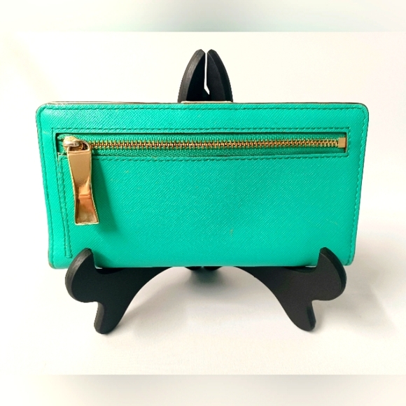 Kate Spade Mikas Avenue Teal Bifold Wallet EUC - Picture 2 of 8